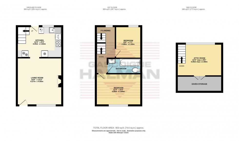 Floorplan for Platt Street, Padfield, Glossop