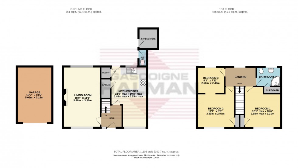 Floorplan for Whitfield Avenue, Glossop