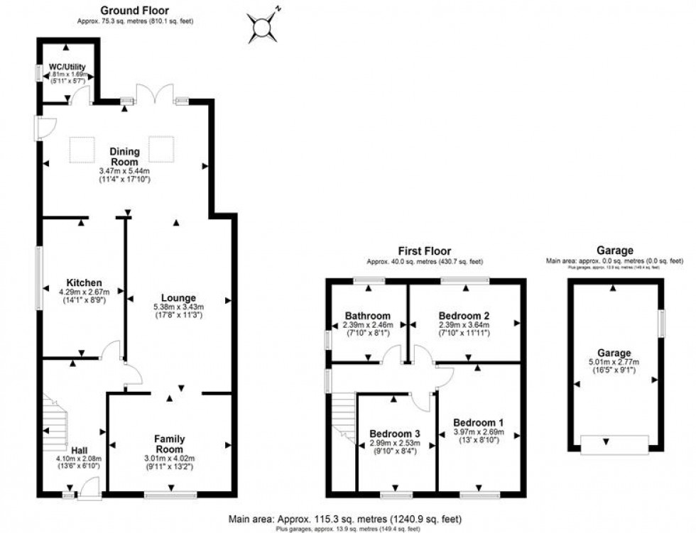 Floorplan for Mansefield Road, Kingsley, Frodsham