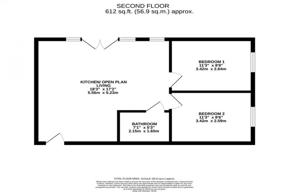 Floorplan for Queensway, Poynton