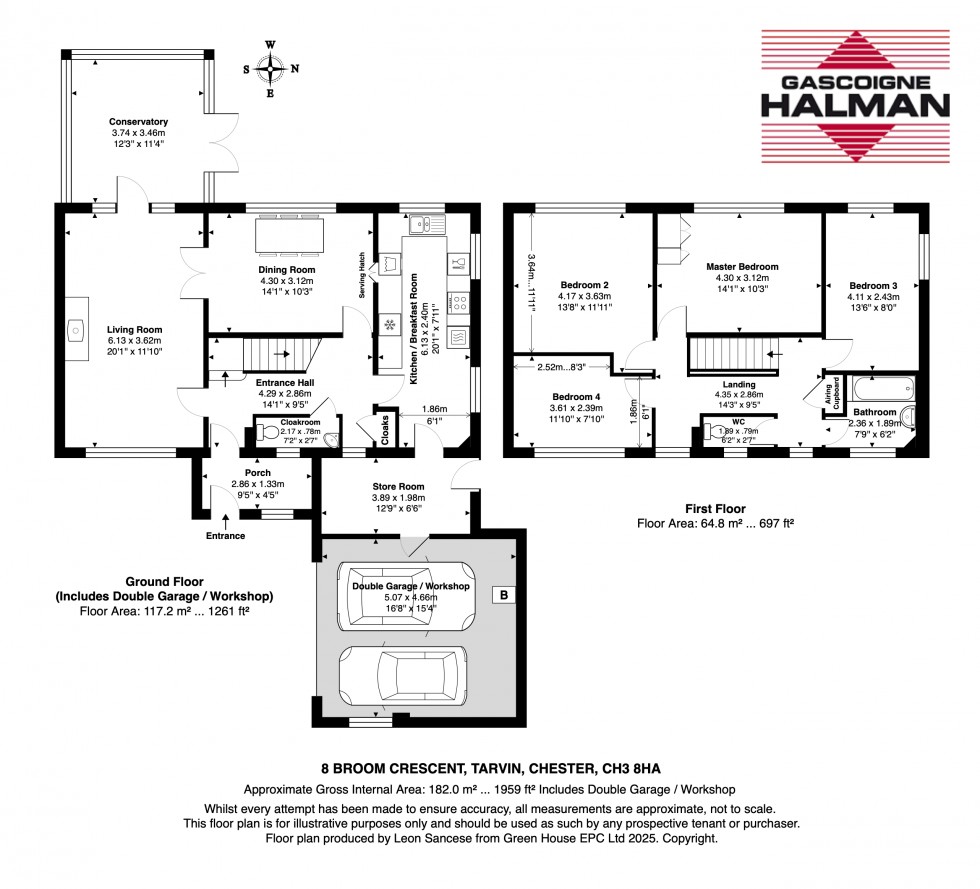 Floorplan for Broom Crescent, Tarvin