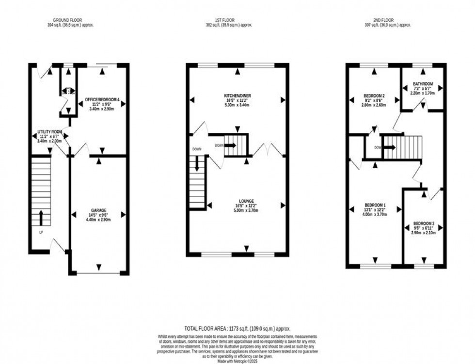 Floorplan for Sandfields, Frodsham