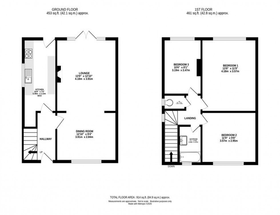 Floorplan for Avon Road, Burnage