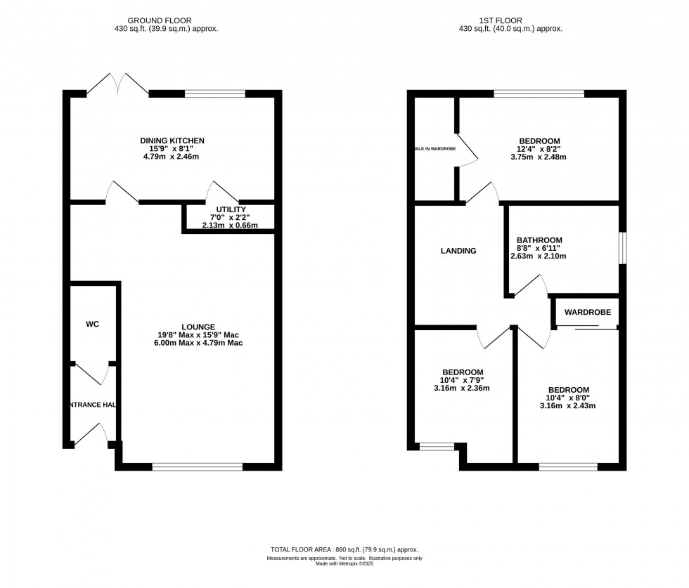Floorplan for Calico Drive, Strines, Stockport