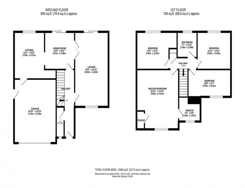 Floorplan for Elgin Avenue, Macclesfield