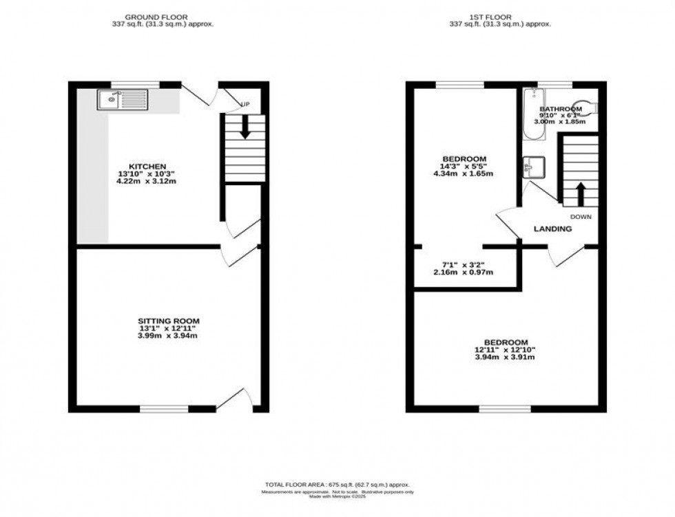 Floorplan for New Mills Road, Hayfield, High Peak