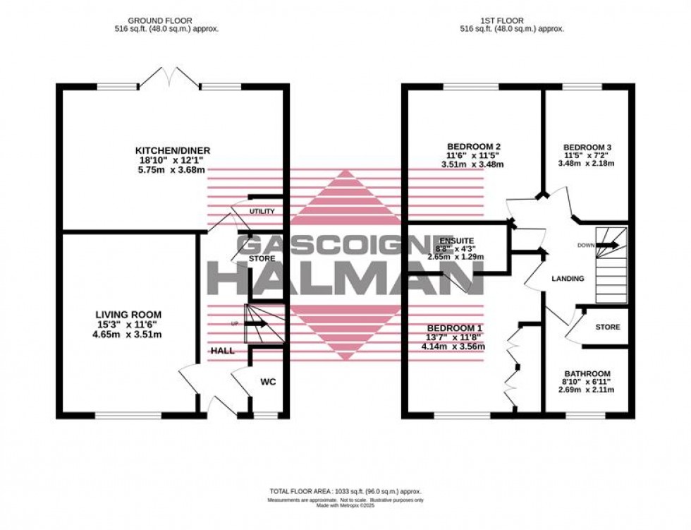 Floorplan for Nicolson Avenue, Woodford