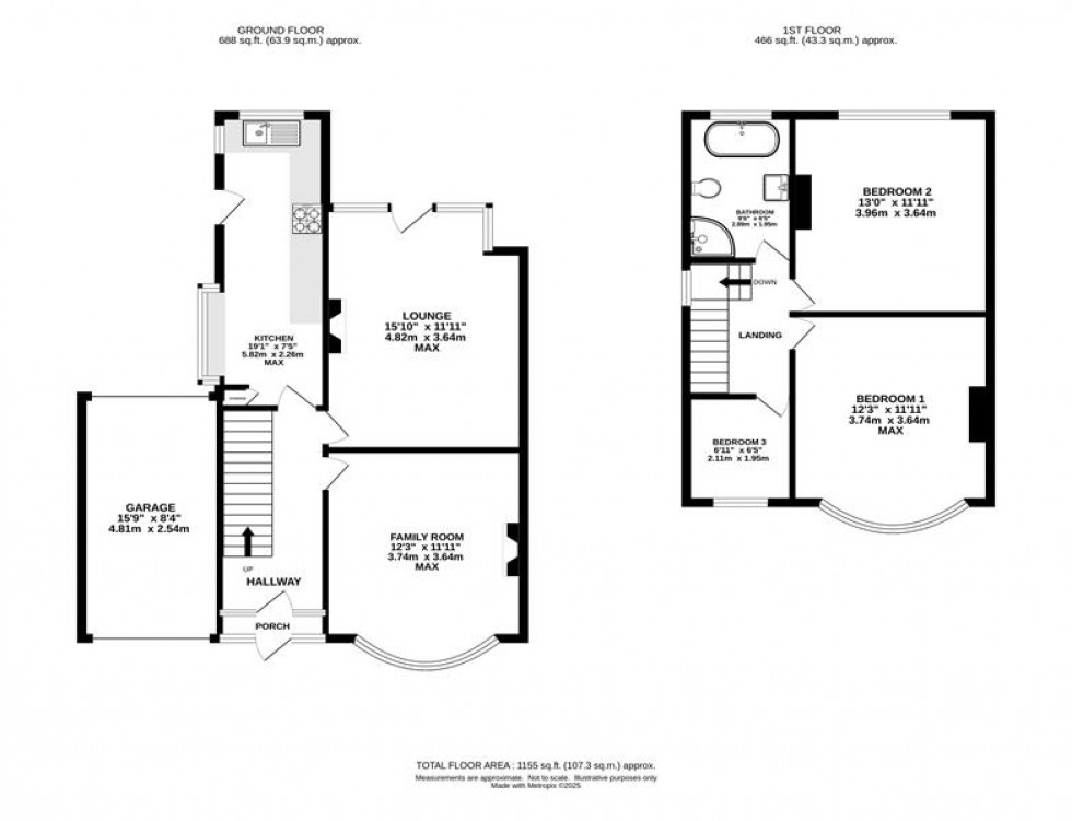 Floorplan for Mentone Road, Heaton Moor