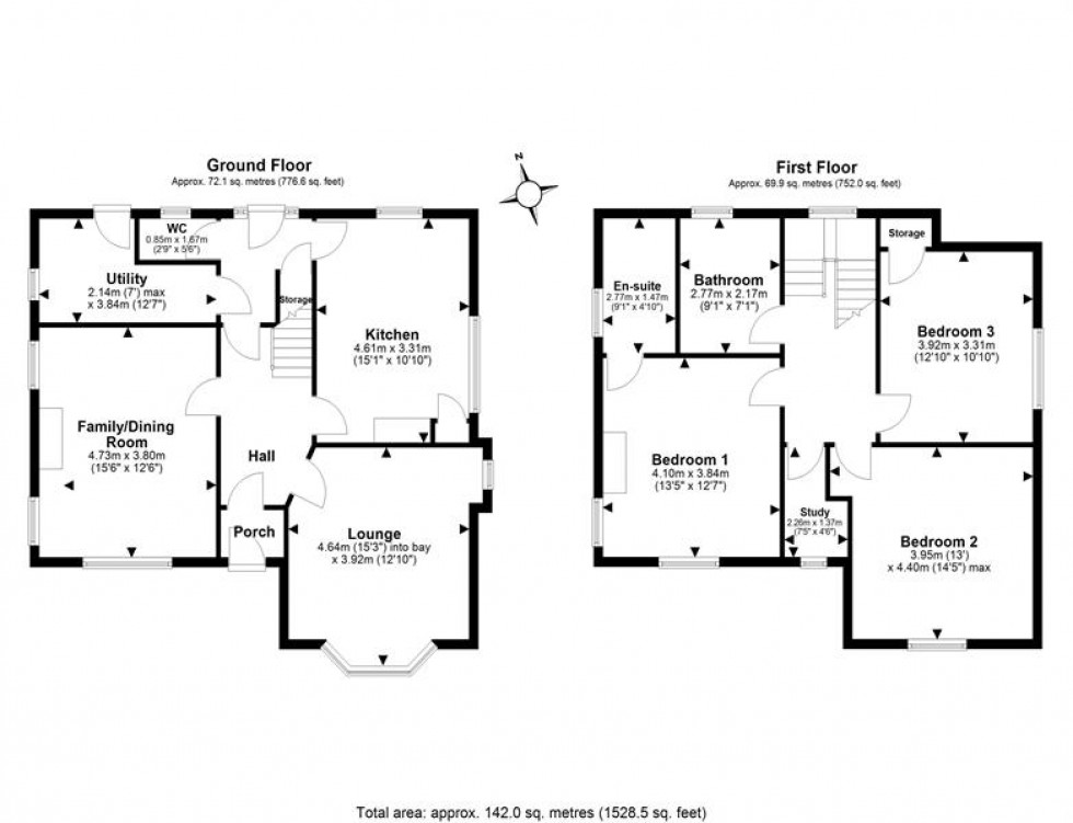 Floorplan for Crescent Drive, Helsby, Frodsham