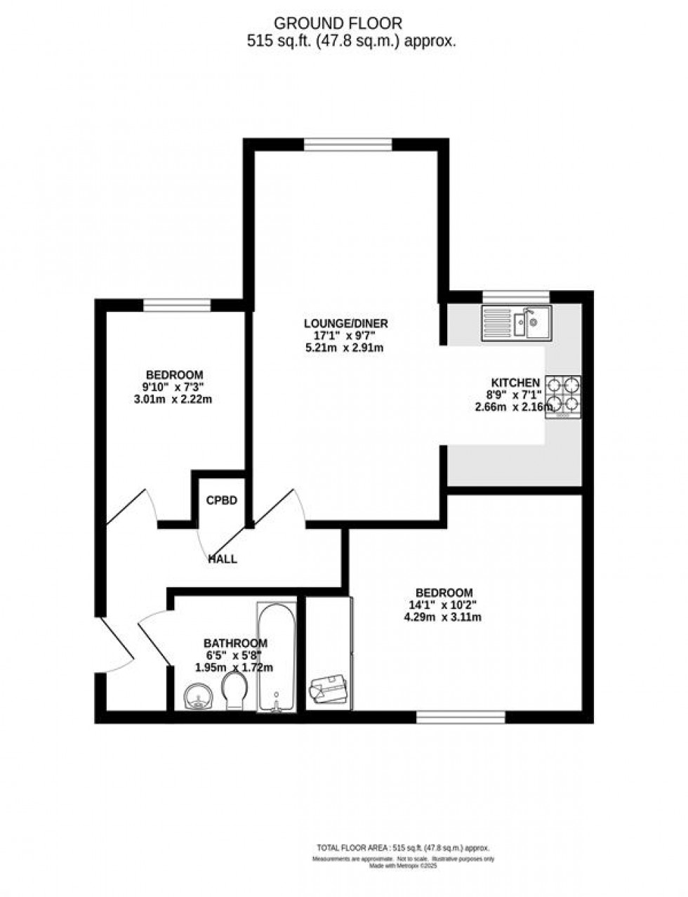 Floorplan for Turner Road, Buxton