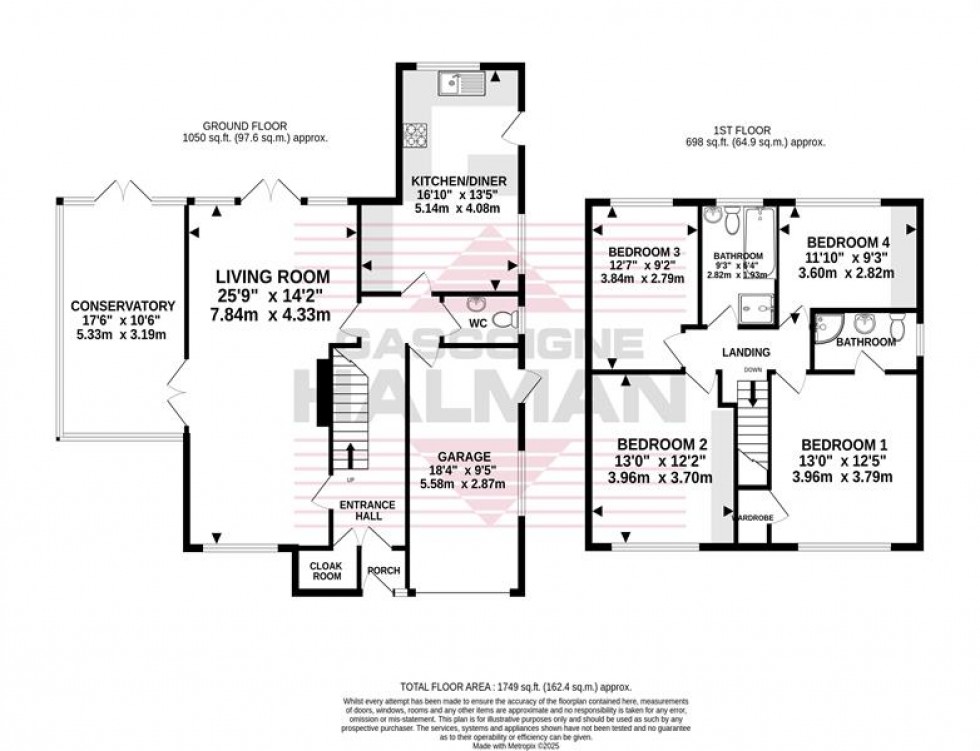 Floorplan for Ennerdale Drive, Gatley, Stockport