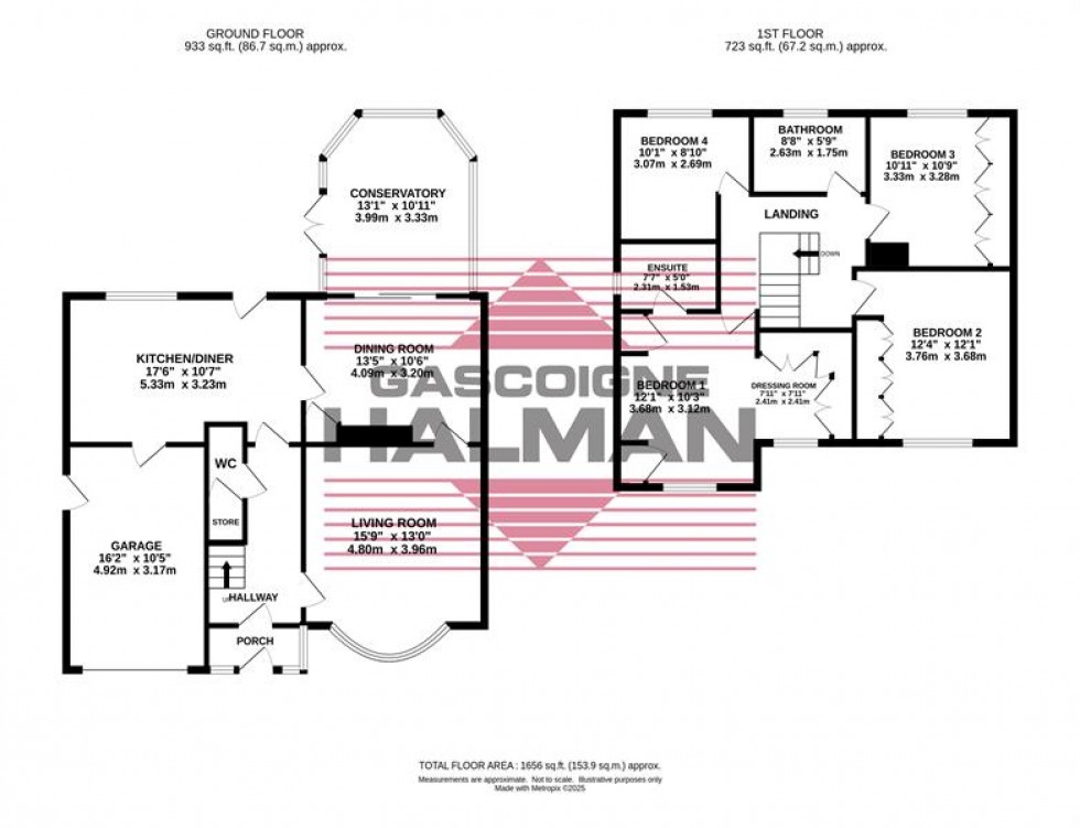 Floorplan for Glandon Drive, Cheadle Hulme