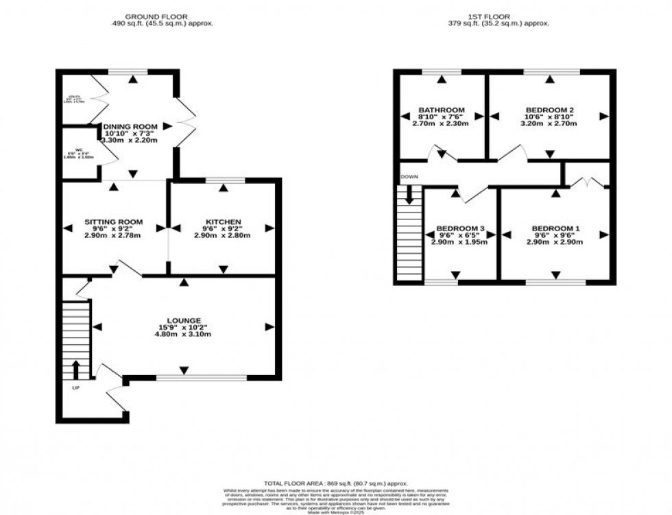 Floorplan for Arran Drive, Frodsham