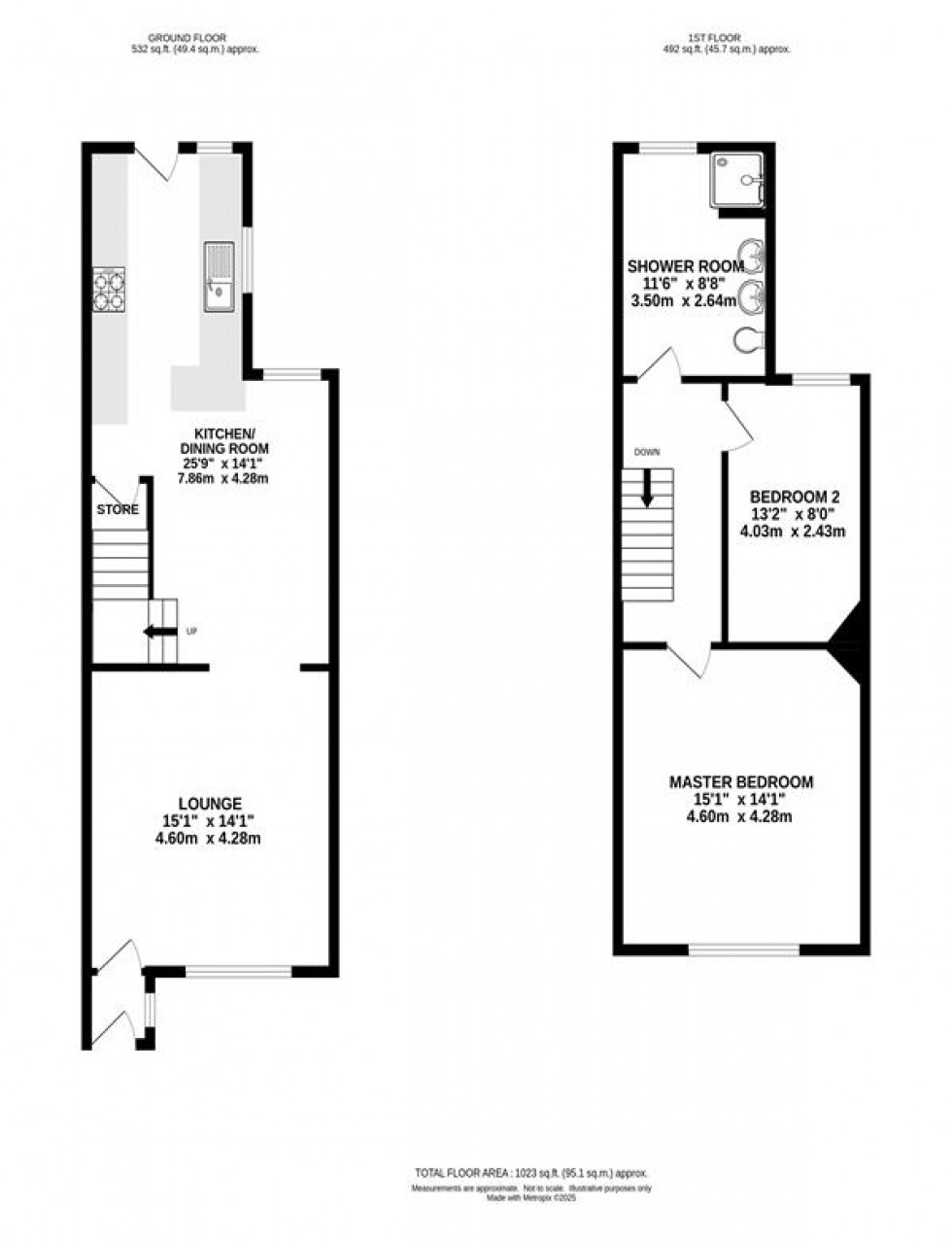 Floorplan for Wellington Road, Bollington, Macclesfield