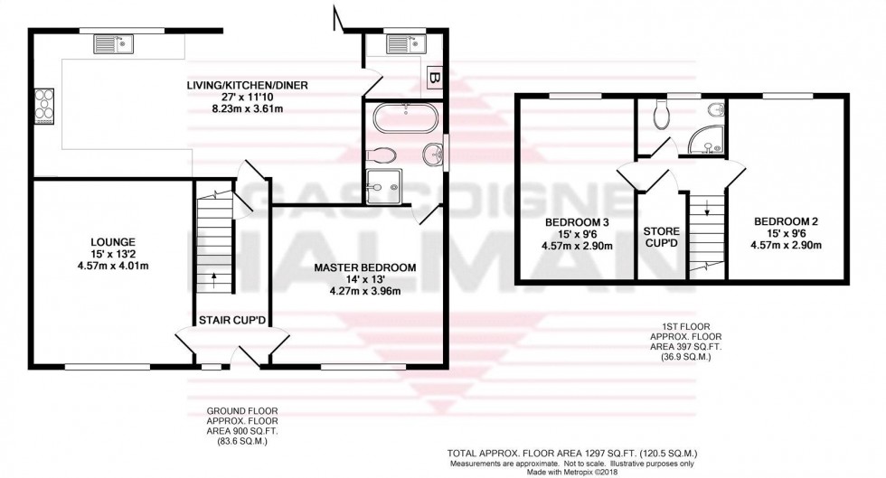 Floorplan for Cedarfield Road, Lymm