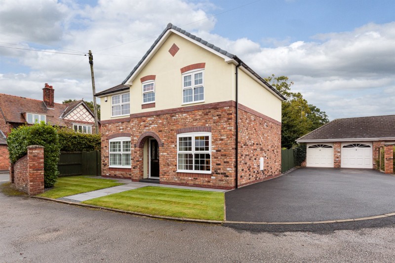 Small cul de sac, parking for six and double garage in Sandiway village