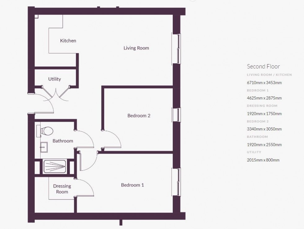 Floorplan for Minerva Place, Lymm