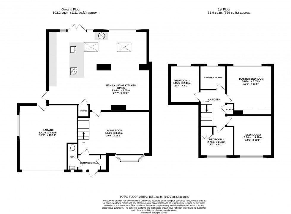 Floorplan for The Paddock, Tarporley