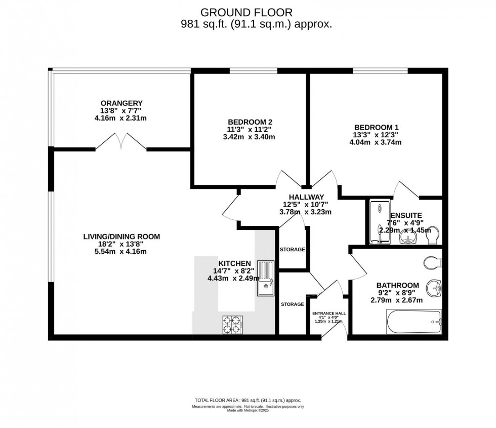 Floorplan for Larke Rise, Mersey Road, Didsbury 