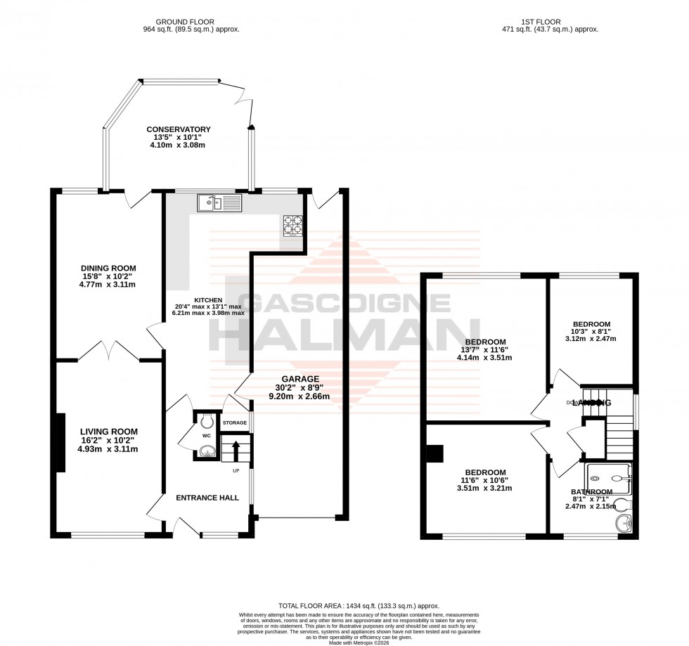 Floorplan for Cranleigh Drive, Brooklands, Sale
