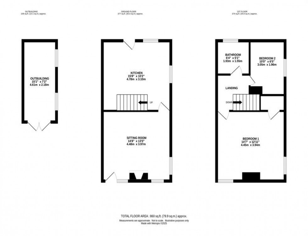 Floorplan for Ely Fold Cottage, Flatts Lane, Kettleshulme, High Peak