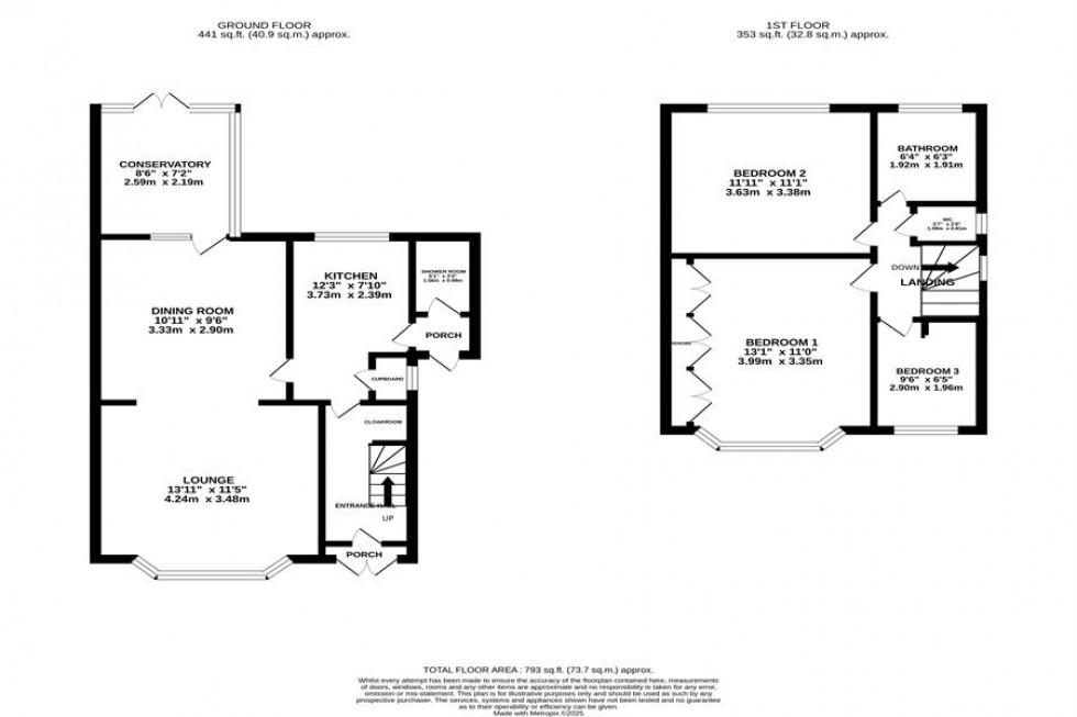 Floorplan for Milton Drive, Poynton