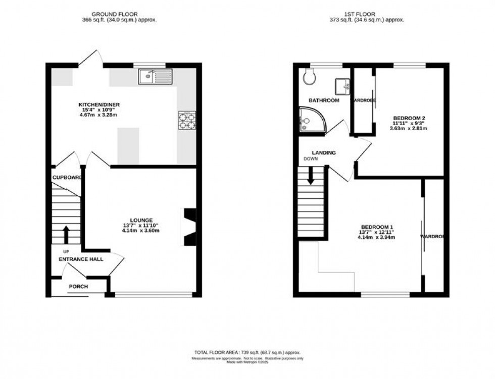 Floorplan for Siddall Street, Northwich
