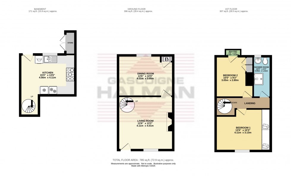 Floorplan for Glossop Road, Little Hayfield, High Peak