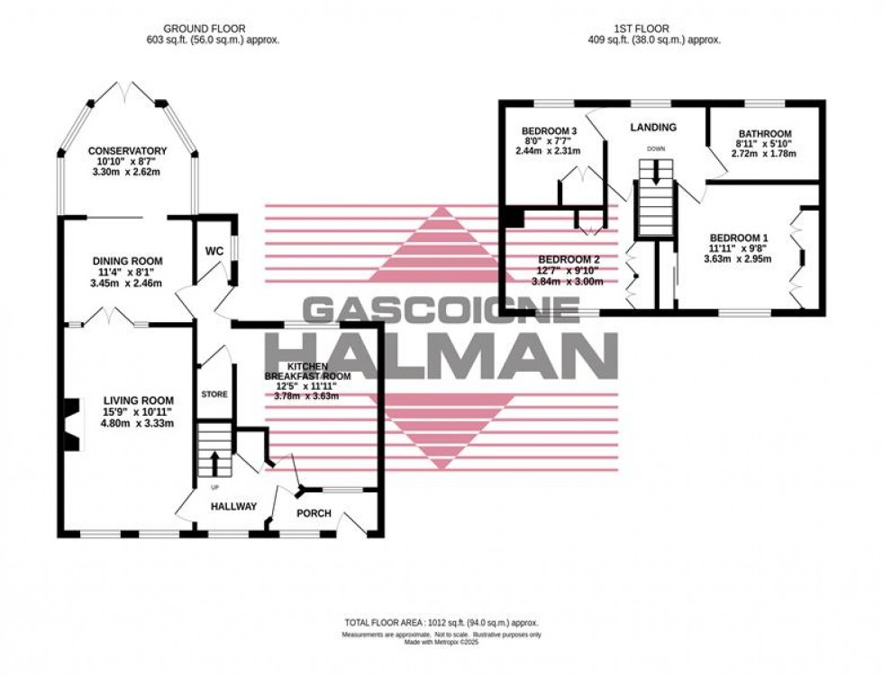 Floorplan for Lugano Road, Bramhall