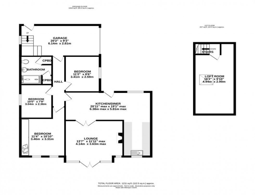Floorplan for Barlow Road, Chapel-En-Le-Frith, High Peak