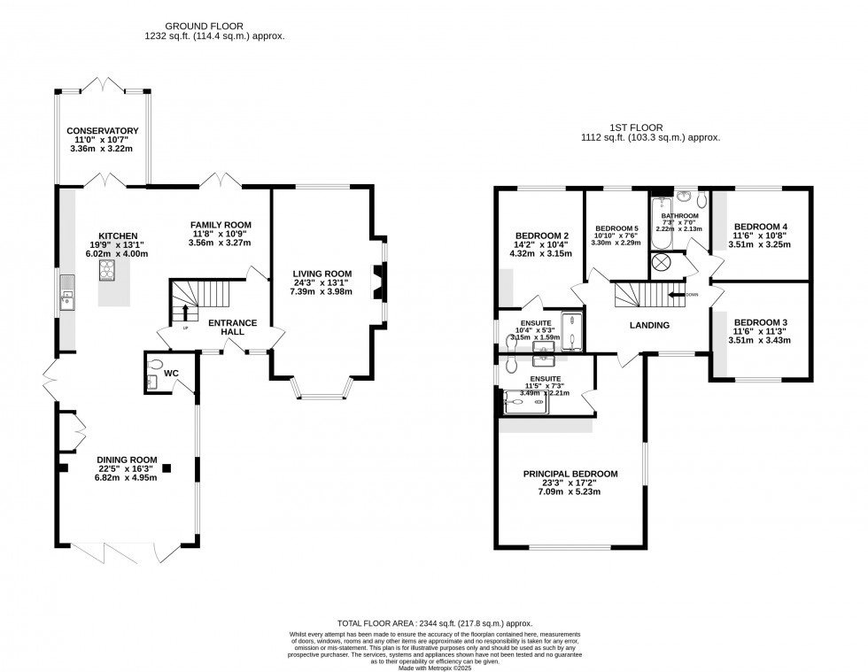 Floorplan for Westbourne Drive, Wilmslow