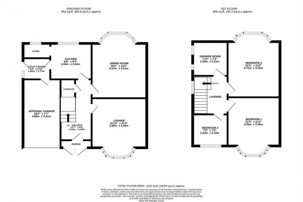 Floorplan for Lostock Avenue, Poynton