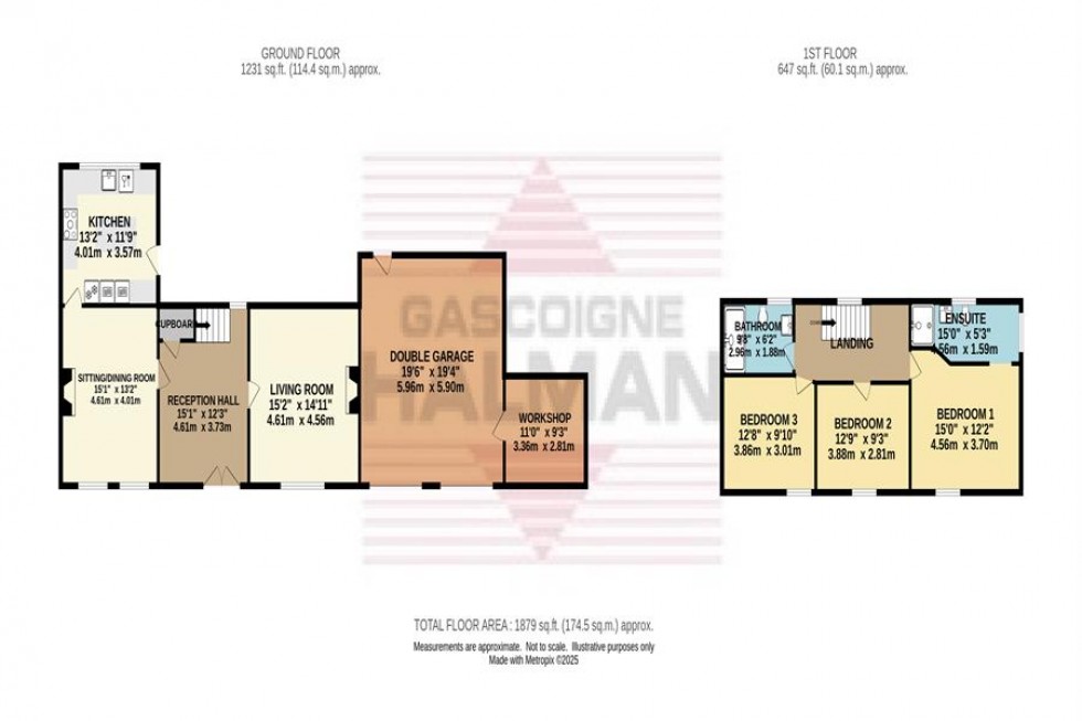 Floorplan for Melandra Farm, Gamesley, Glossop