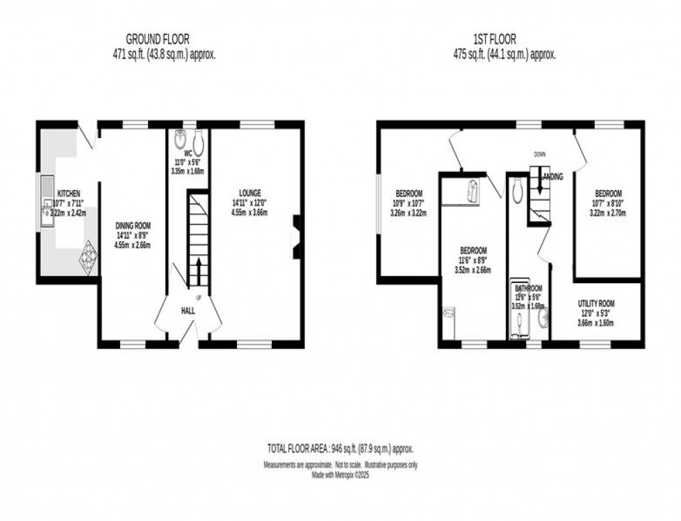 Floorplan for Anchor Avenue, Chapel-En-Le-Frith, High Peak