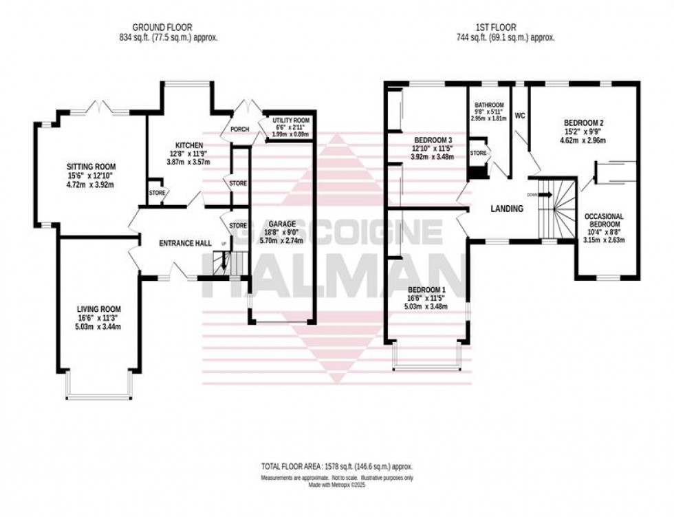 Floorplan for Thornway, Bramhall