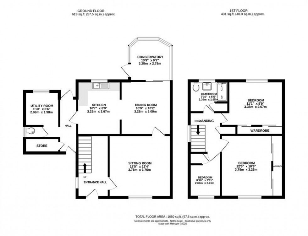 Floorplan for Williamson Crescent, Whaley Bridge, High Peak