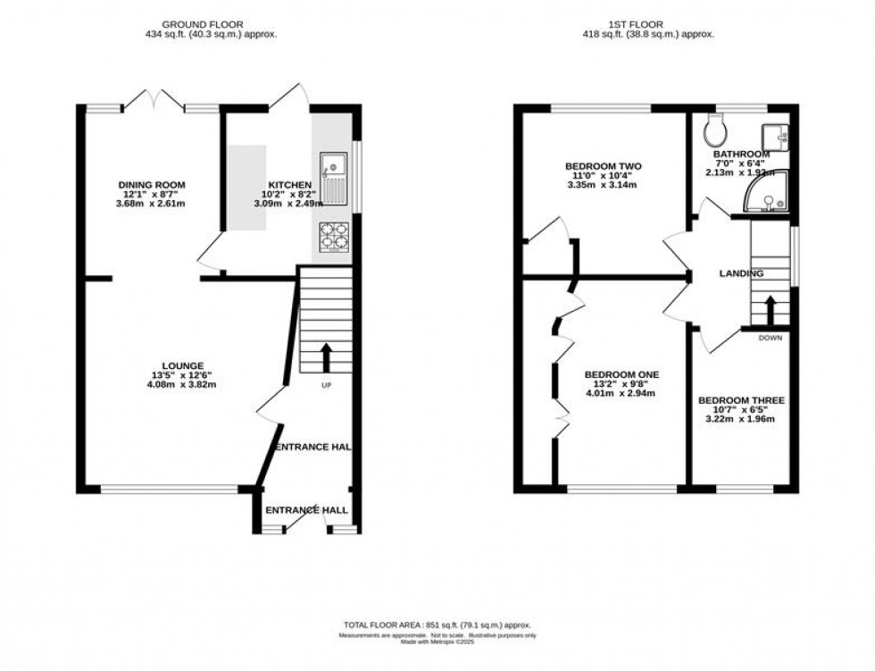 Floorplan for Stokesay Drive, Hazel Grove