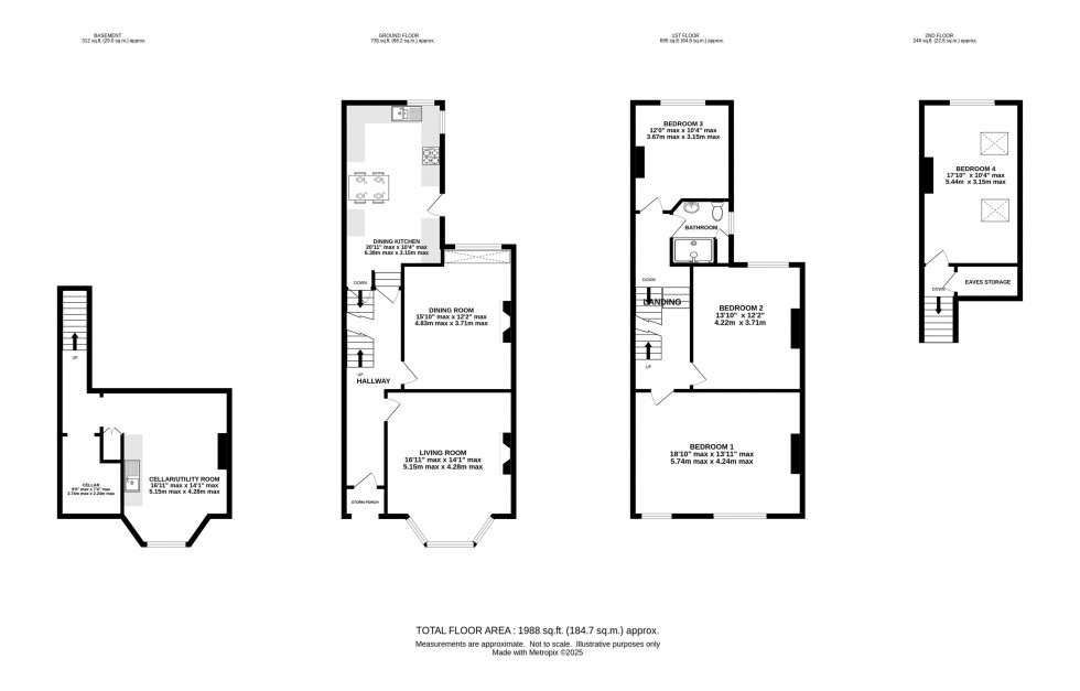 Floorplan for St. Johns Road, Knutsford