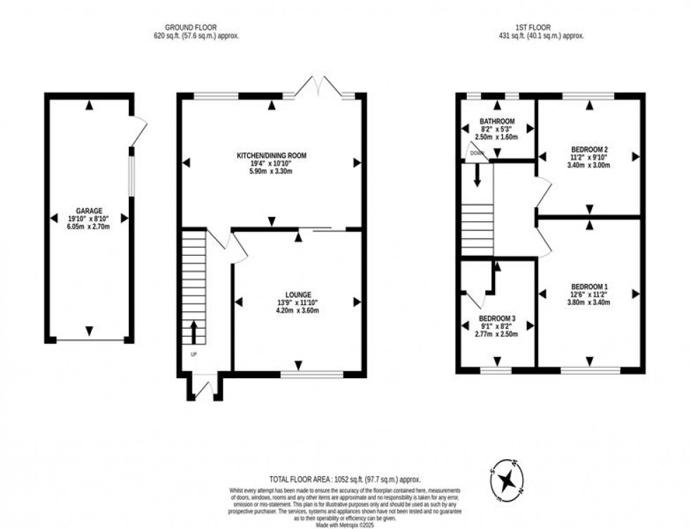 Floorplan for Wroxham Close, Helsby, Frodsham