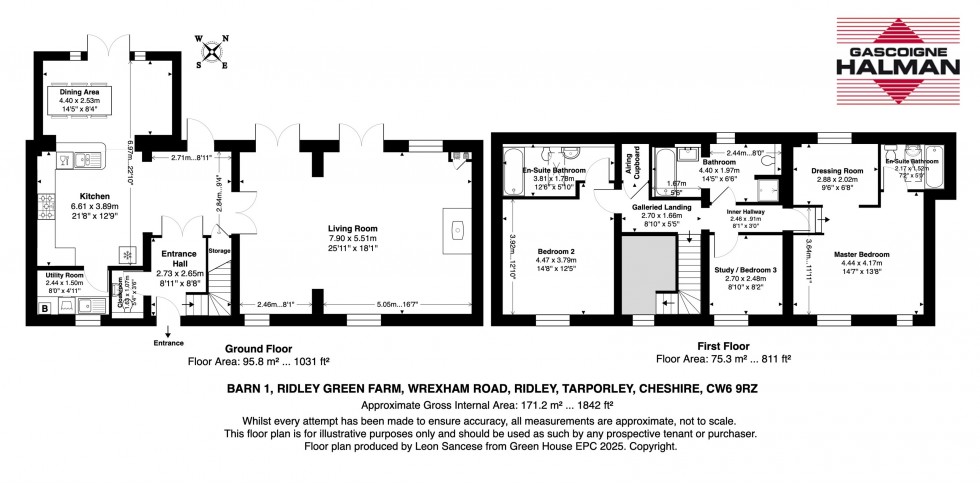 Floorplan for Ridley, Tarporley