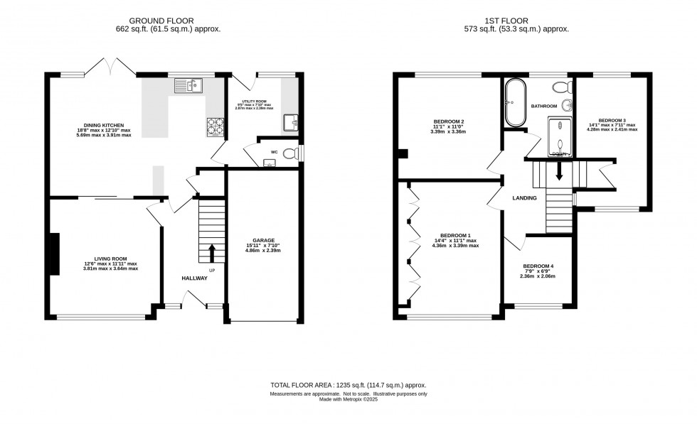 Floorplan for School Close, Knutsford