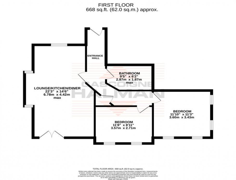 Floorplan for Darley Street, Sale