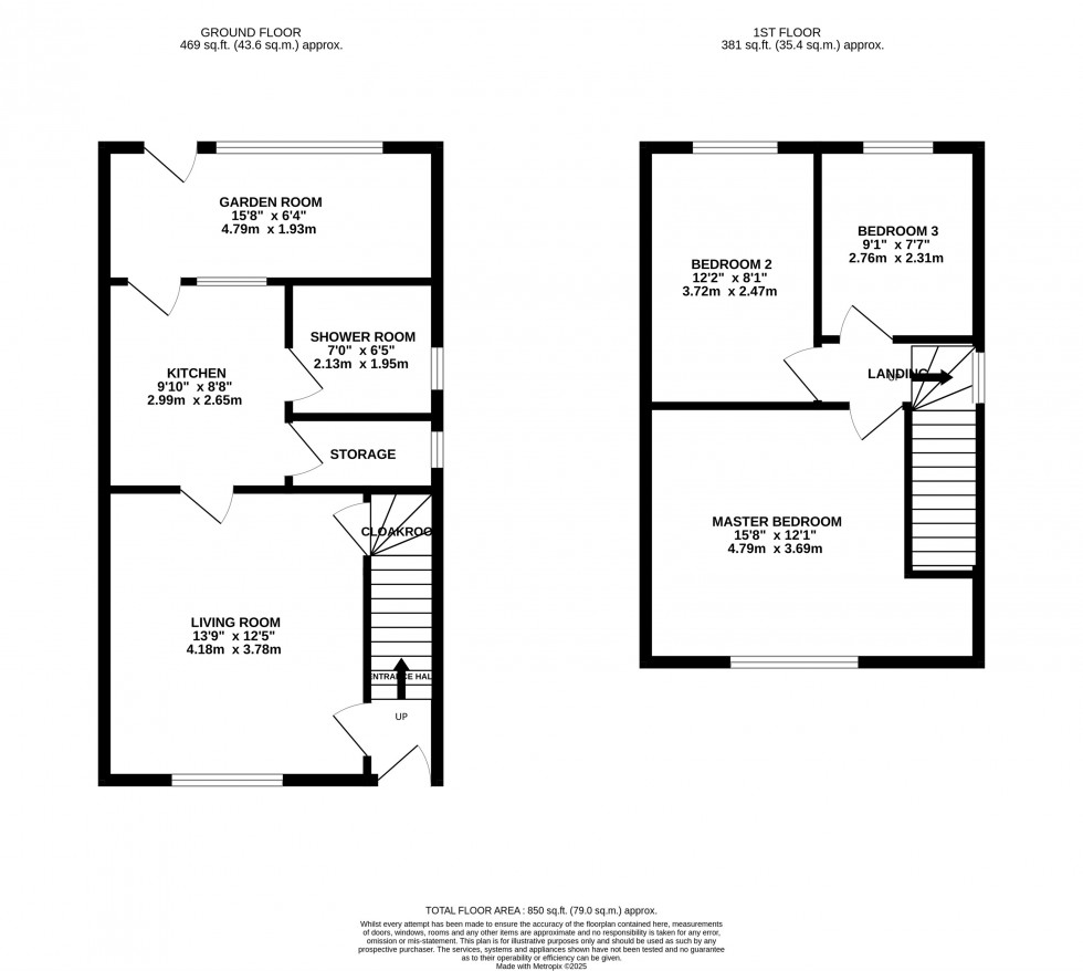 Floorplan for Fairfield Road, Lymm