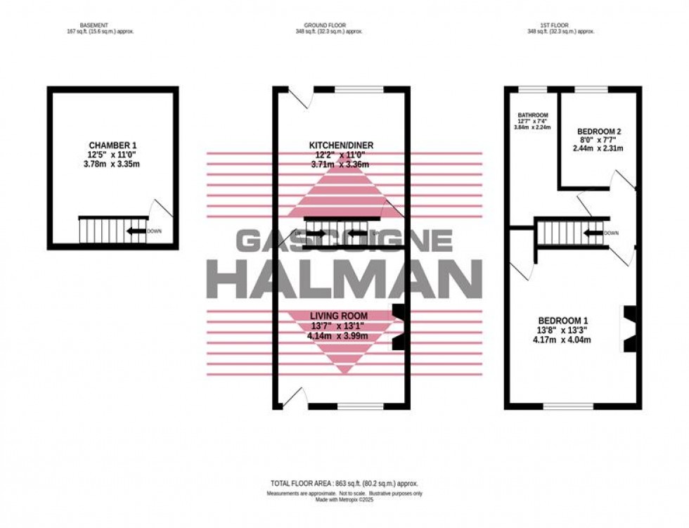 Floorplan for Osborne Road, Cale Green