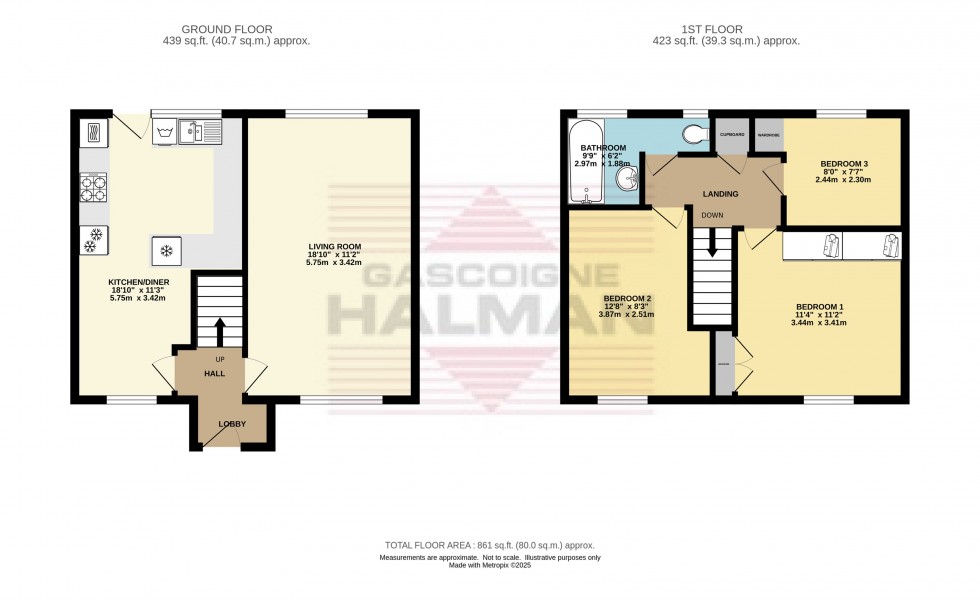 Floorplan for Chapel Lane, Hadfield, Glossop