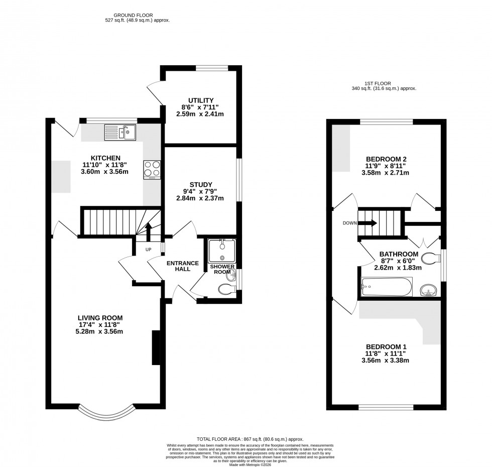 Floorplan for Bramley Close, Wilmslow