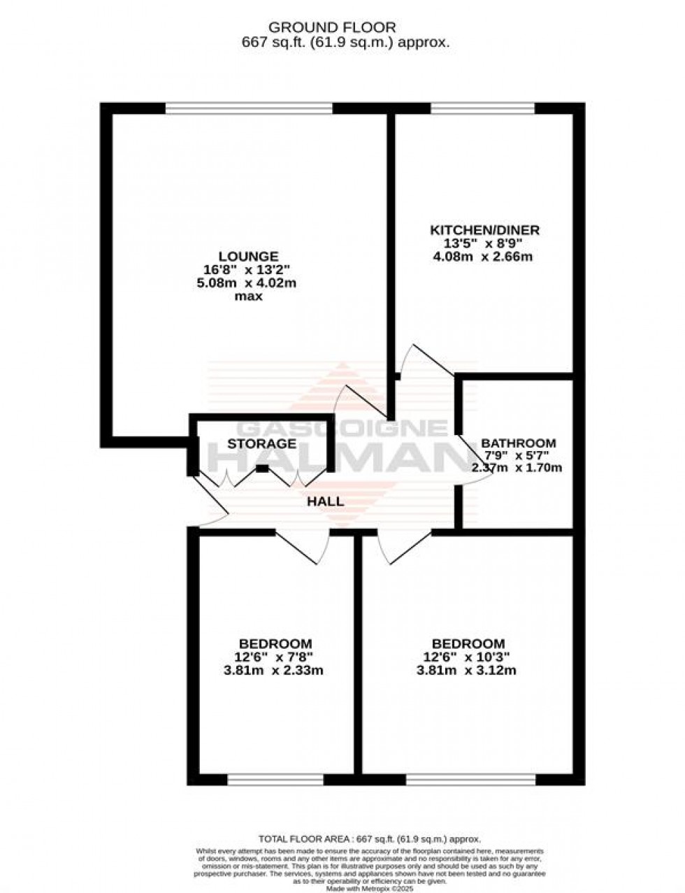 Floorplan for York House, York Avenue, Sale