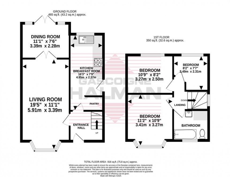Floorplan for Easton Drive, Cheadle