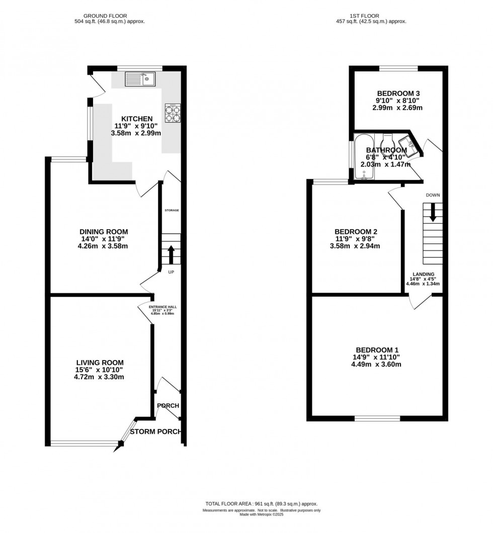 Floorplan for Disley Avenue, West Didsbury