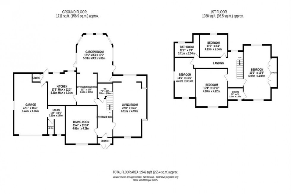 Floorplan for Woodlands Road, Disley